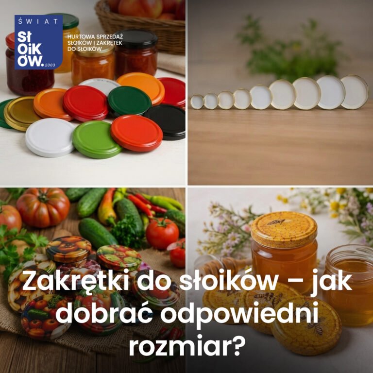 zakrętki do słoików w różnych kolorach