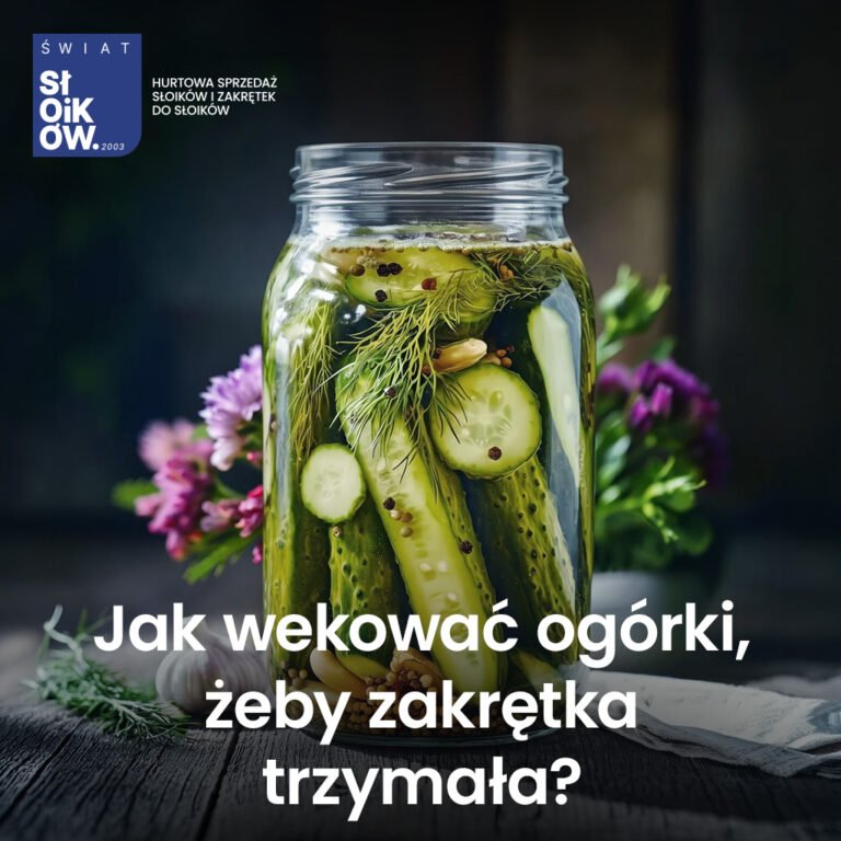 Jak wekować ogórki w słoikach na przetwory z zakrętką fi 82